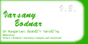 varsany bodnar business card